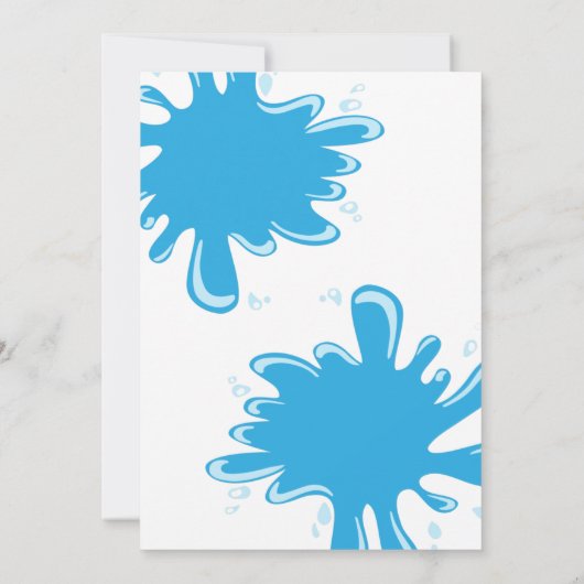 Boys Pool Party 10th Birthday Invitation Kaart (Achterkant)