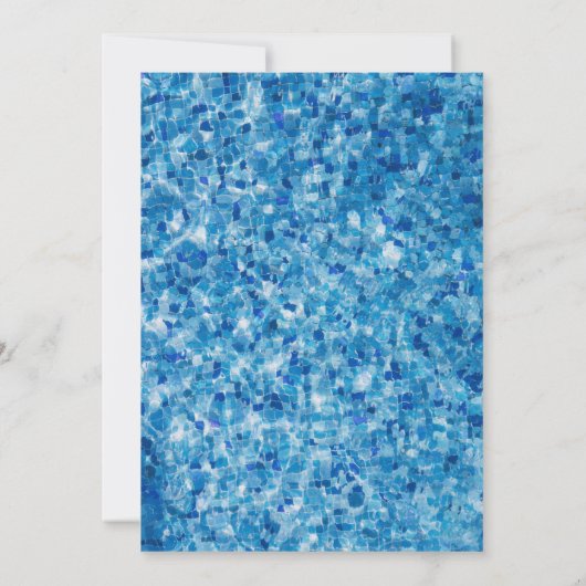 Boys Pool Party Invitation Kaart (Achterkant)