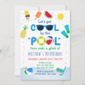 Boys Pool Summer Birthday Kaart (Voorkant)