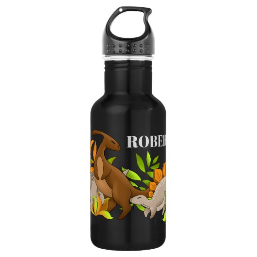 Boys Prehistorische dinosauriërs plezier Waterfles (Voorkant)