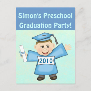 Boys Preschool/Kindergarten Graduparty Kaart