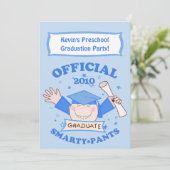 Boys Preschool/Kindergarten Graduparty Kaart (Staand voorkant)