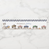 Boys Racing Birthday Party Decorations Waterfles Etiket (Enkel label)