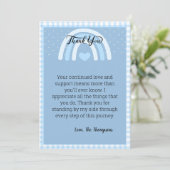 Boys Rainbow-Baby shower Bedankkaart (Staand voorkant)
