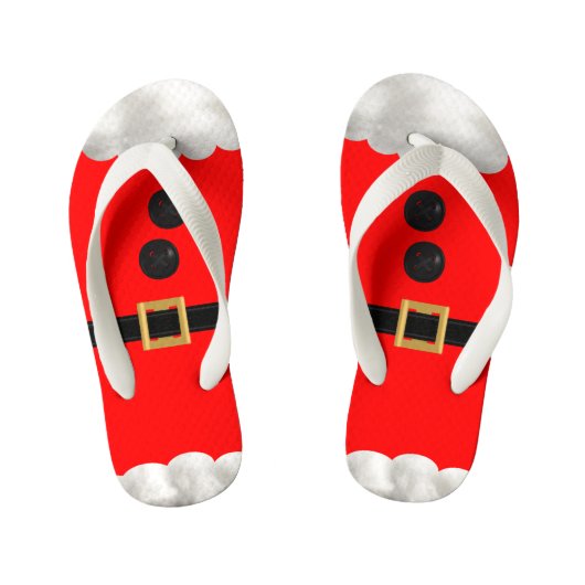 Boys Red Elf Santas Helper Festive Teenslippers (Voetbed)
