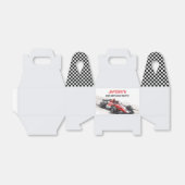Boys Red Racing Car Party Favor Box Bedankdoosjes (Uitgevouwen)
