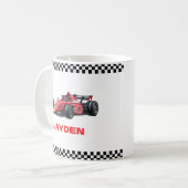 Boys Red Racing Car Personalised Mug  Koffiemok (Voorkant links)