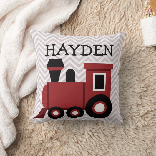 Boys Red Train, speciaal ontworpen piloot Kussen (Deken)