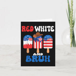 Boys Red White en Bruh Popsicle Mannen 4 juli Amer Kaart