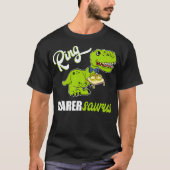 Boys Ring Bearer Design Dinosaur Rex Wedding T-shirt (Voorkant)