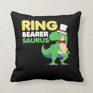 Boys Ring Bearer Dinosaur Rex Weddenschap Kussen