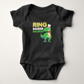 Boys Ring Bearer Dinosaur Rex Weddenschap Romper (Voorkant)