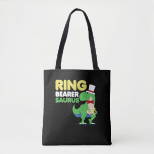 Boys Ring Bearer Dinosaur Rex Weddenschap Tote Bag
