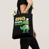 Boys Ring Bearer Dinosaur Rex Weddenschap Tote Bag (Dichtbij)