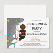 Boys Rock Climbing Verjaardagsfeestje Kaart (Voorkant / Achterkant)