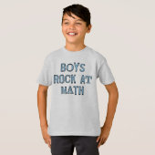 Boys Rock op Wiskunde T-shirt (Voorkant volledig)