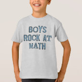 Boys Rock op Wiskunde T-shirt (Voorkant)