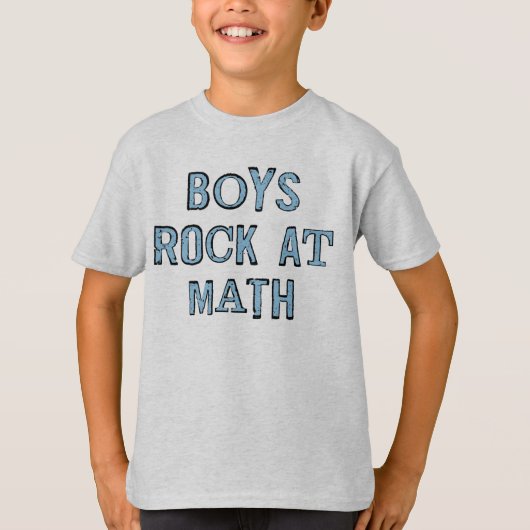 Boys Rock op Wiskunde T-shirt (Voorkant)