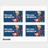 Boys rockstar blonde name blue id label sticker (Vel)
