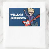 Boys rockstar blonde name blue id label sticker (Tas)