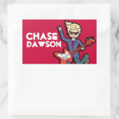 Boys rockstar blonde name red id label sticker (Tas)