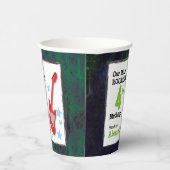 Boy's Rockstar Verjaardag met Rode Gitaar Papieren Bekers (Rechts)