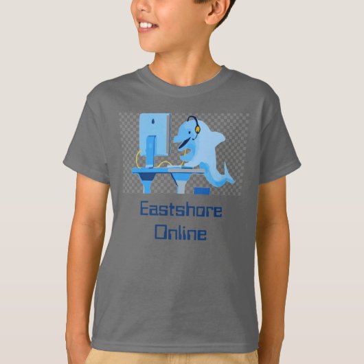 Boys Roke Grey Online Dolphin T-Shirt (Voorkant)