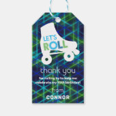 Boys Roller Skating Birthday Laten we Roll Gift La Cadeaulabel (Voorkant)