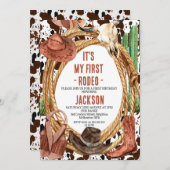 Boys Rope mijn eerste Rodeo Cowboy 1 verjaardag Kaart (Voorkant / Achterkant)