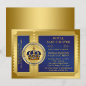 Boys Royal Baby shower Kaart (Voorkant / Achterkant)