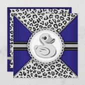 Boys Rubber Duck Baby shower Kaart (Voorkant / Achterkant)