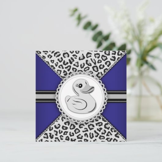 Boys Rubber Duck Baby shower Kaart (Staand voorkant)