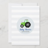 Boys Rustic Country Boerderij Green Tractor Baby s Kaart (Achterkant)