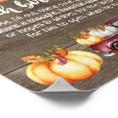 Boys Rustic Little Pumpkin Time Capsule Sign Poster (Hoek)