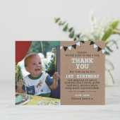 Boys rustige verjaardag dank je creditcard bedankkaart (Staand voorkant)
