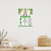 Boys Safari Animals 1st Birthday Milestone Poster (Keuken)