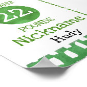 Boys Safari Animals 1st Birthday Milestone Poster (Hoek)