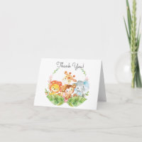 Boys Safari Oerwoud Baby shower Dank je wel