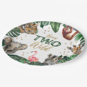 Boys Safari Two Wild Birthday Papieren Bordje (Gekanteld)