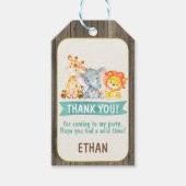 Boy's Safari Verjaardagsgunst Label Cadeaulabel (Voorkant)