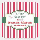 Boys Santa Gift Label Stickers (Voorkant)
