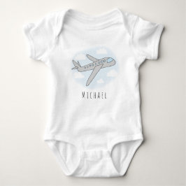 Boy's Schattigee Blue Airplane Transport Design en Romper