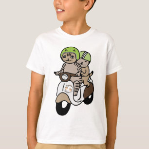 BOYS SCOOTER BIKE CAT T-SHIRS T-SHIRT