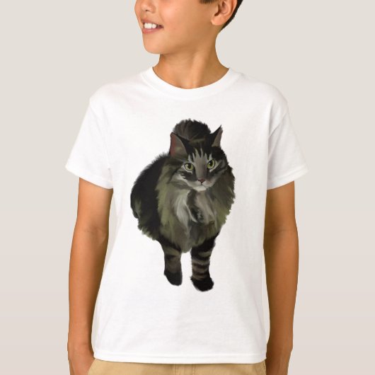 Boy's Shirt Maine Coon Cat (Voorkant)