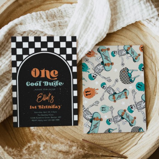 Boy's Skateboarden Uitnodiging Verjaardag