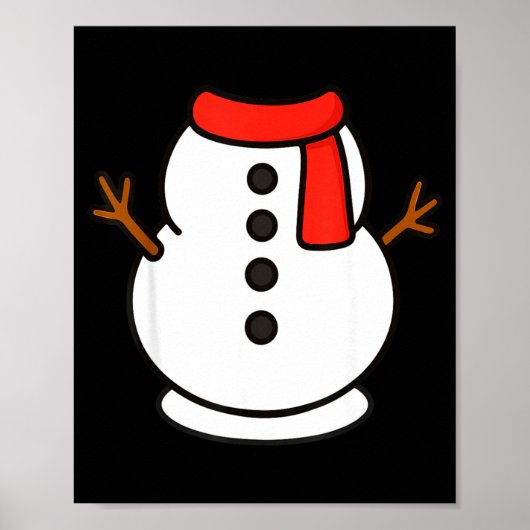 Boys Snowman Shirt Kids Snowman Costume Christmas  Poster (Voorkant)