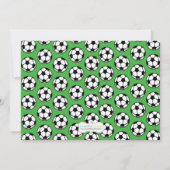 Boys Soccer Birthday Party Invitation Kaart (Achterkant)