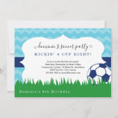 Boy's Soccer Birthday Party Uitnodiging (Voorkant)