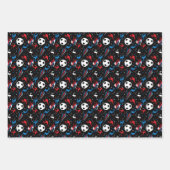 Boys Soccer Player - Red White Blue Freestyle Inpakpapier Vel (Voorkant 2)