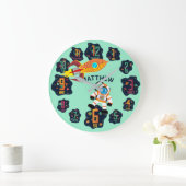 Boys Space Astronaut Rocket Planet Aliens Wall Grote Klok (Huis)